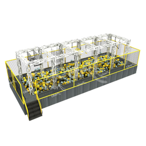 Indoor Commercial Trampoline Park with Ninja Course And Foam Pit  