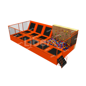  Liben TUV Proved Commercial Indoor Trampoline Park String Bed Trampoline with Cage